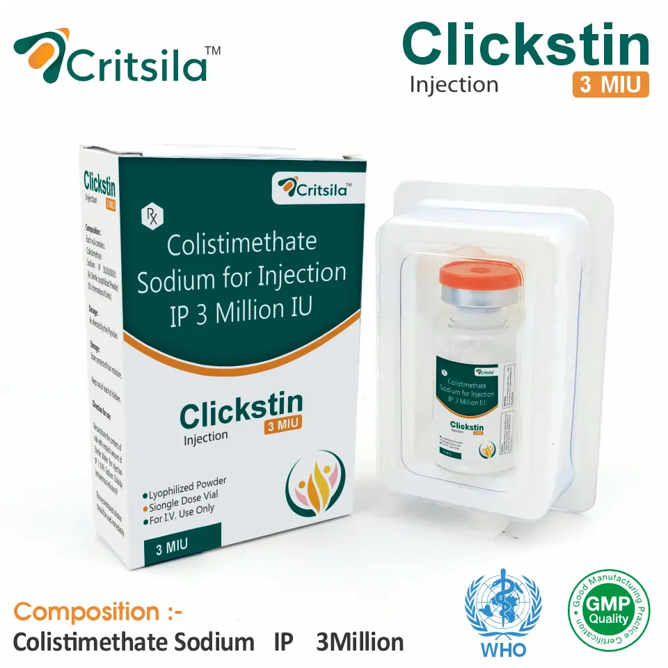 Colistimethate Sodium (3MIU) Injection in PCD Pharma Franchise at Best Price